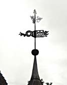 Jaunpils castle, weather-wane on gate tower